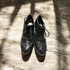 Dexflex Comfort Black Brogue Shoes